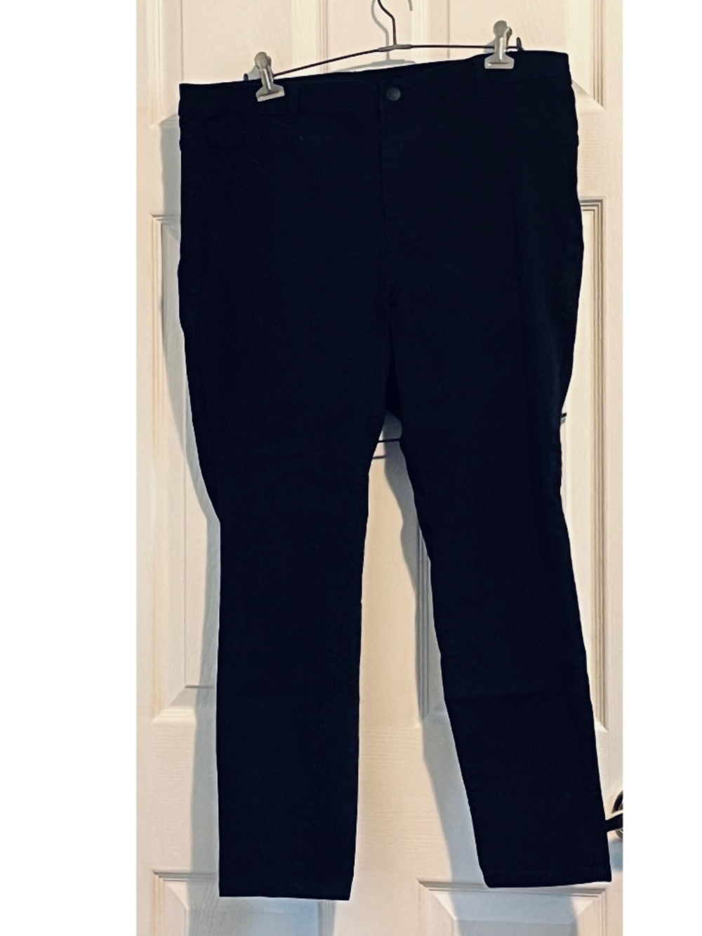 Stretch denim black pant